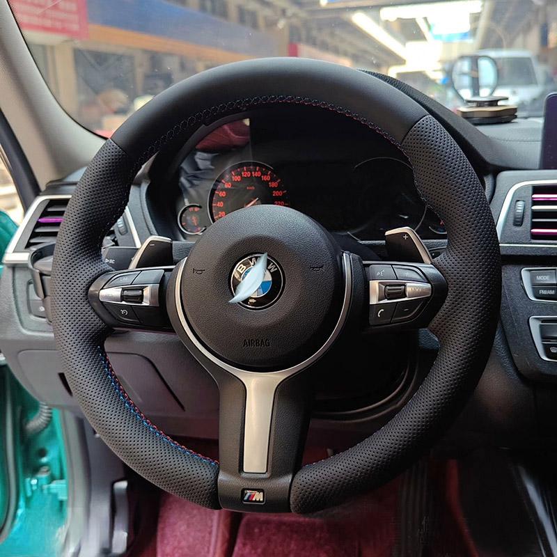 

Для BMW M Sport F06 F10 F15 F16 F20 F21 F25 F30 F32gt F80 F82 X1 X3 x5 Ручна робота Натуральна шкіра Обкладинка на кермо автомобіля