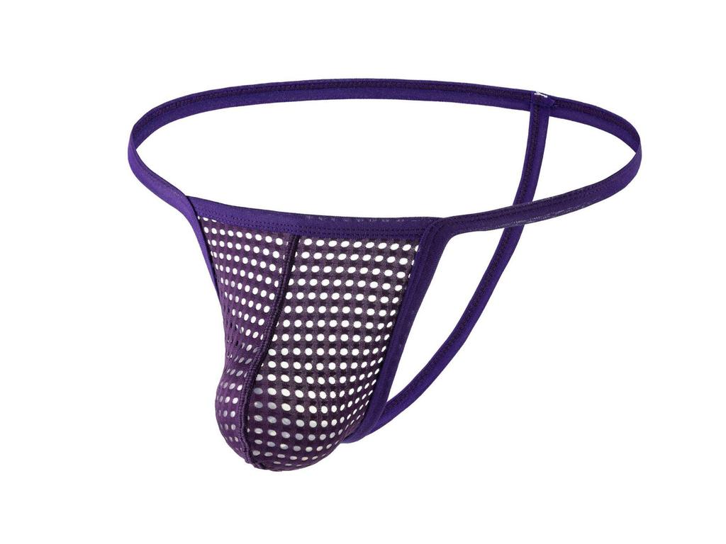String taille basse en maille pour homme, sous-vêtement sexy et respirant pour les soirées en boîte - E108