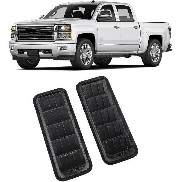 Pyhodi Cabin Pressure Panel Air Vent Relief Grille, 2pcs Back Panel Air Vent Relief Grille for 1999-2020 13596856 Replacement for 1500 2500 3500 HD