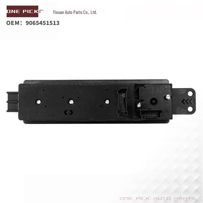 The main window regulator switch for Mercedes-Benz Viano and Vito vehicles is compatible with part numbers 9065451513 and 6395450713.