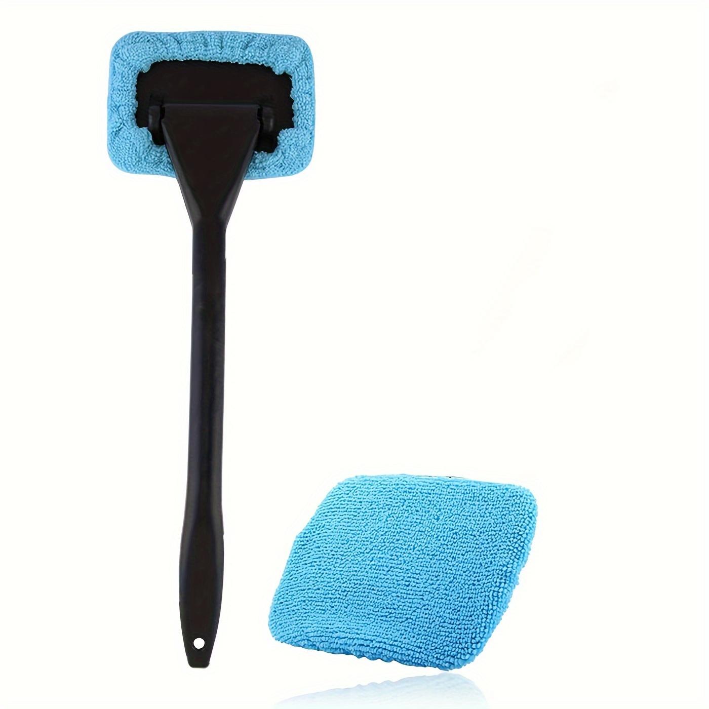 

1PCS Efficient Car Windshield Cleaning Kit: Long Handle, Reusable, No-Electricity Glass Cleaner with Multiple Components світло-синій колір