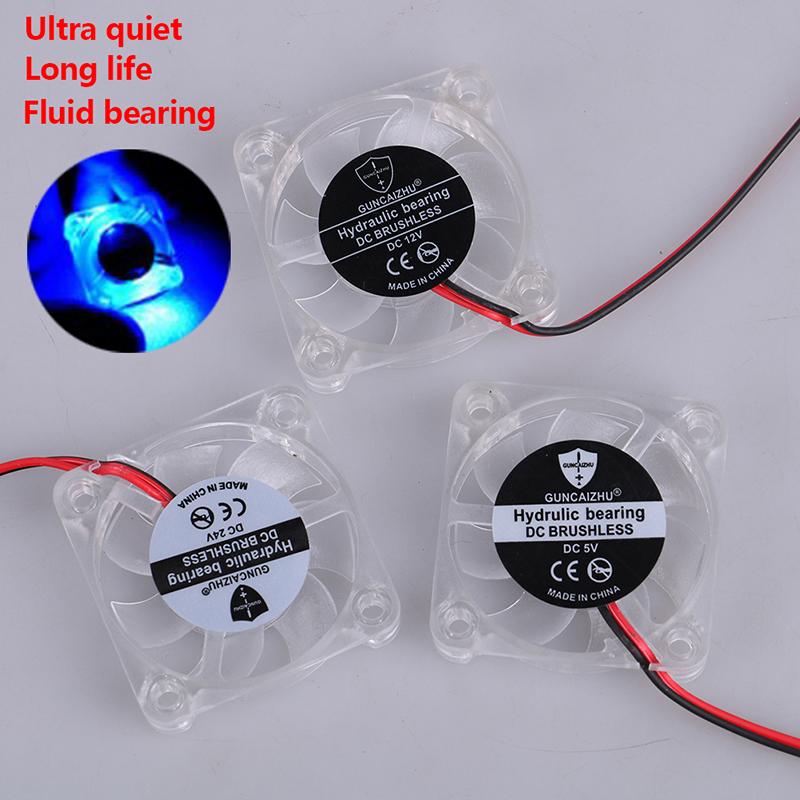 4010 Dc 5V 12V 24V Cooling Fan Led Iight Emitting Hydraulic Bearing 2Pin