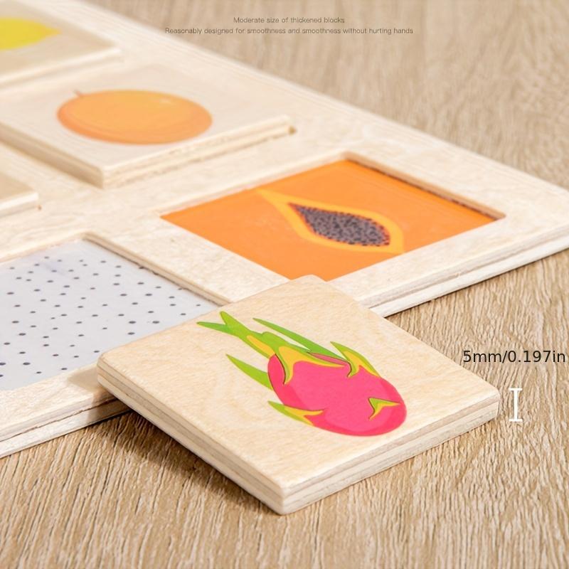 Logisches Denken Zuordnungs-Puzzle aus Holz Kognitives Brett Montessori-Lehrmittel Frucht Tier Zuordnungsbrett Lernspielzeug