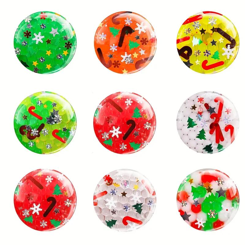 20/5pcs 3.3cm Christmas Squeeze Balls Kids Adult Anti-Anxiety Soft Sensory Toy New Year Party Gift Birthday Party Pinata Fillers