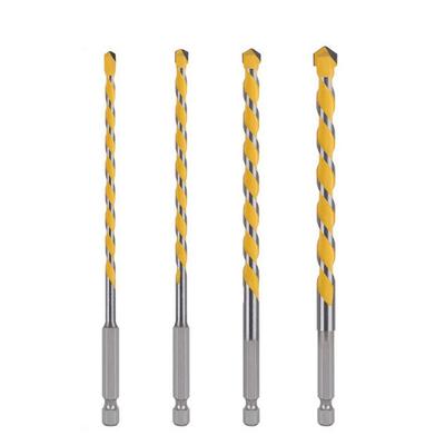 Sturdy and 4pc Hex Shank Drill Bit Set for Concrete Brick Plastic
