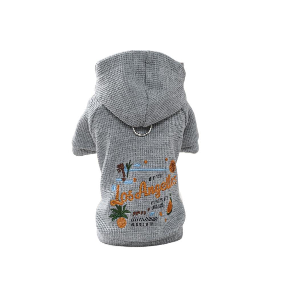 

Polyester Pet Clothing Grey Dog Sweatshirt Cute Dog Hoodie Small Medium Sized Dogs XL