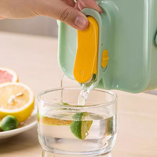 Kaltbrüh-Krug mit Zapfhahn 2,5/3,5L Große Kapazität Kunststoff-Wasserspender für Saft & Eistee Auslaufsichere Getränkekanne für Zuhause Party Outdoor