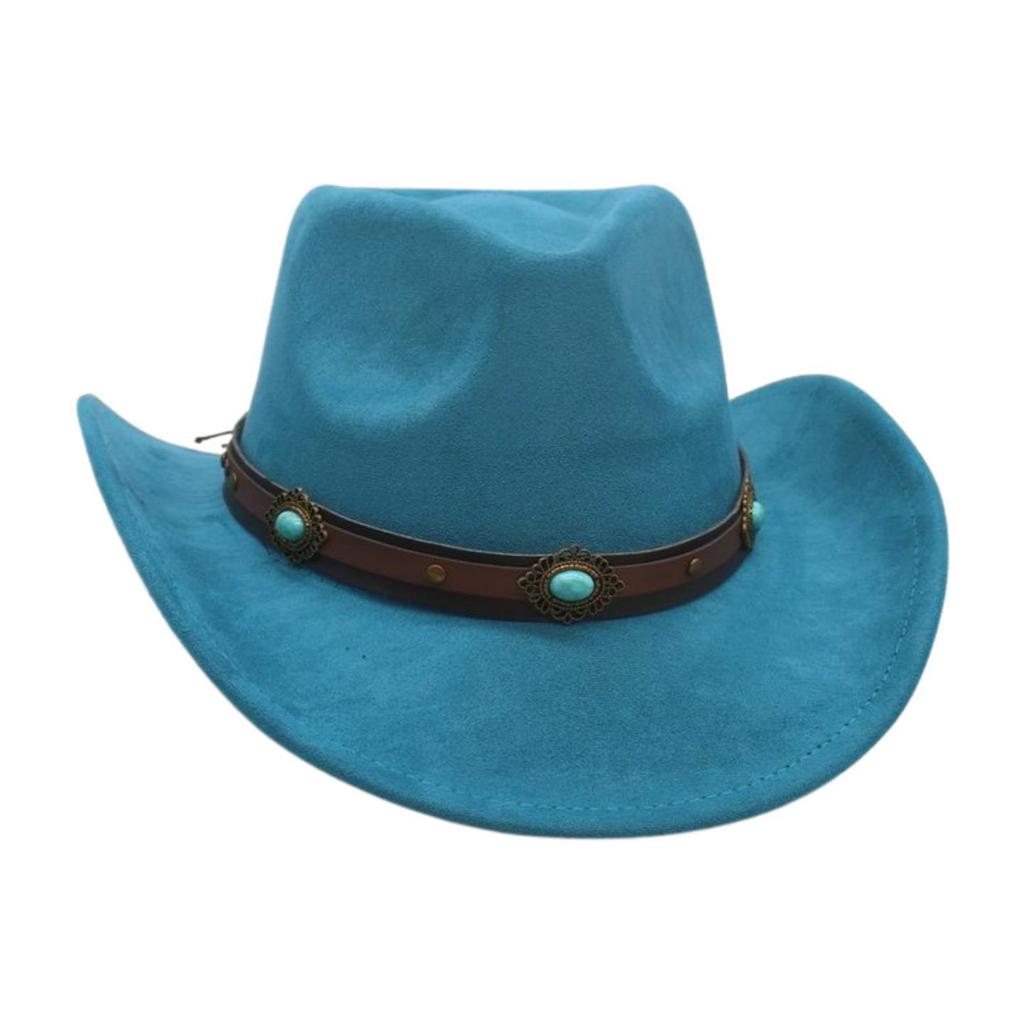 Premium Tibetan Cowboy Hat Stage Jazz Hat Multi-Color Suede Premium Top Hat