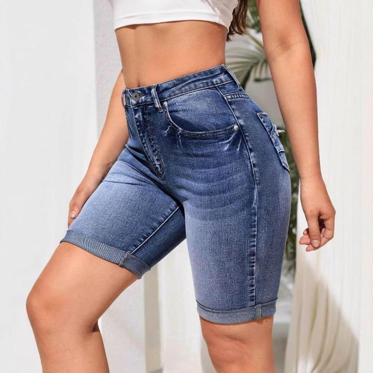 Women Skinny Slim High Waist Denim Shorts Summer Jeans Shorts