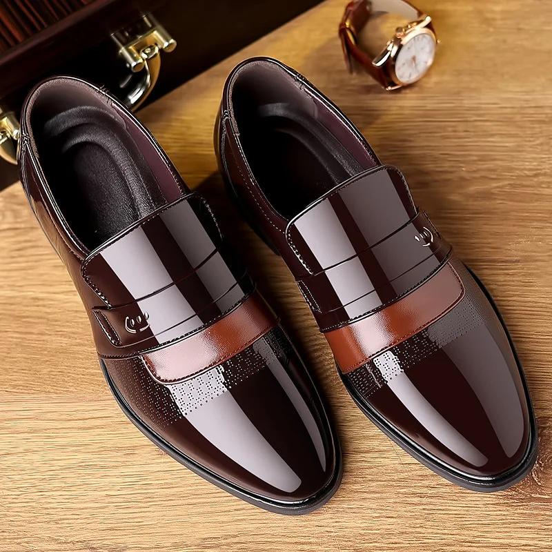 Fashion Sizes 38-48 Luxury Mens Leather Shoes Retro Carved Brogue Oxford Wedding Men Dress Shoes Formal Business Gentleman Office Shoes