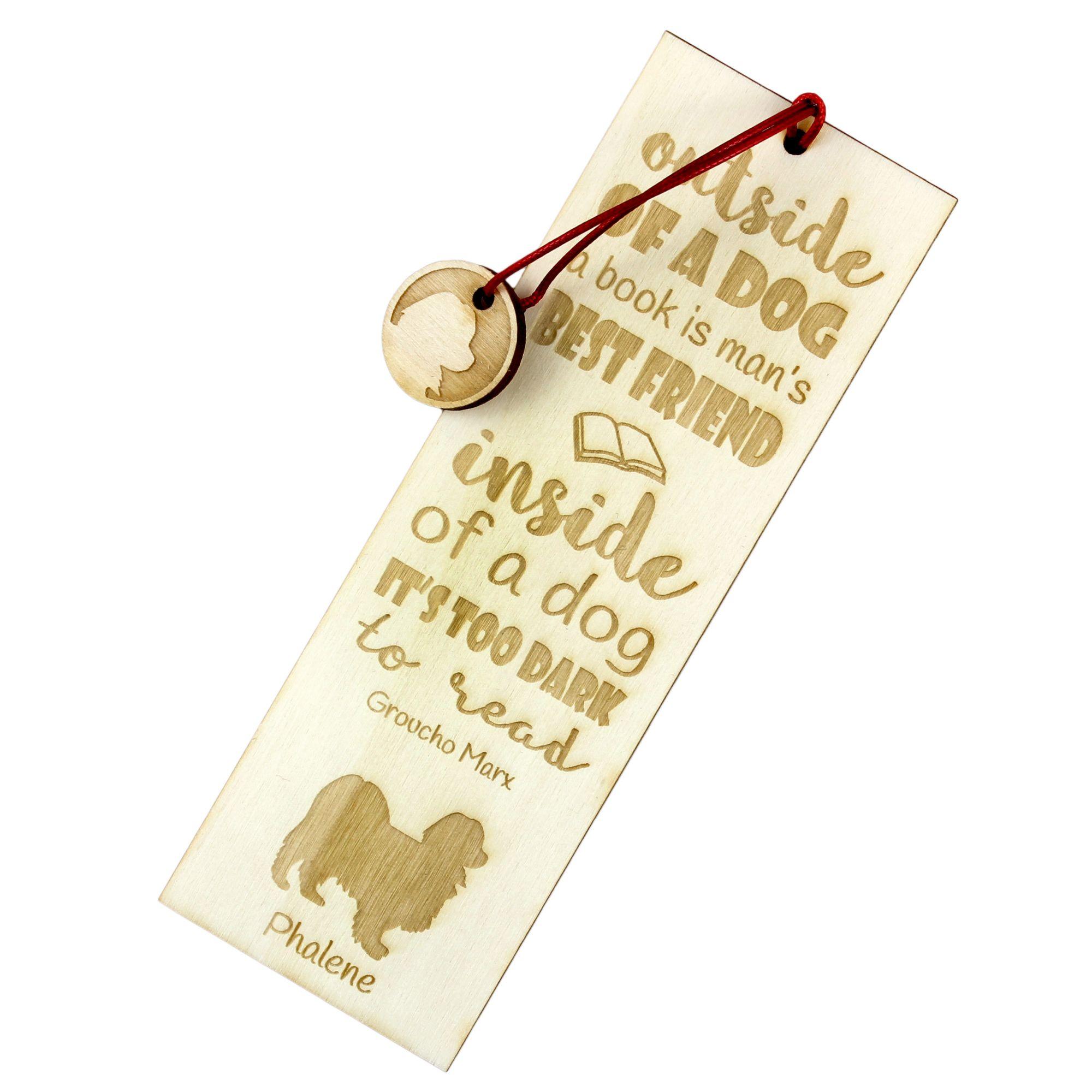 

Papillon, Continental Toy Spaniel, Butterfly dog I - dog bookmark, personalized bookmark, gift for bookworm from Art-Dog brand