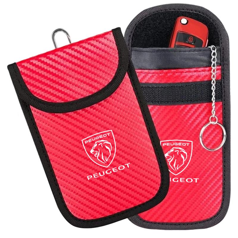 1pc Car Key Case Signal Blocker Bag RFID Shielding Y Pocket For Peugeot 206 307 308 207 3008 208 407 508 2008 5008 301 Citroen DS