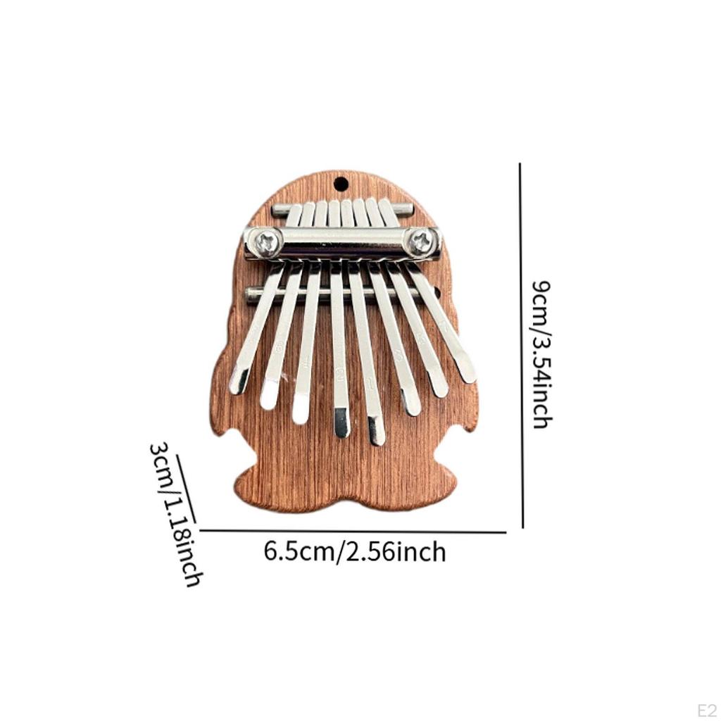 Mini Drewniana Kalimba Mbira Piano na Palce Mały Kształt Pingwina Kreskówkowy Kciuk Profesjonalne do