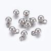 100 st Anlömningsbeständiga 304 Rostfria Stål Hängen Runda Rostfritt Stål Färg 7,5x5mm Hål: 1.8mm