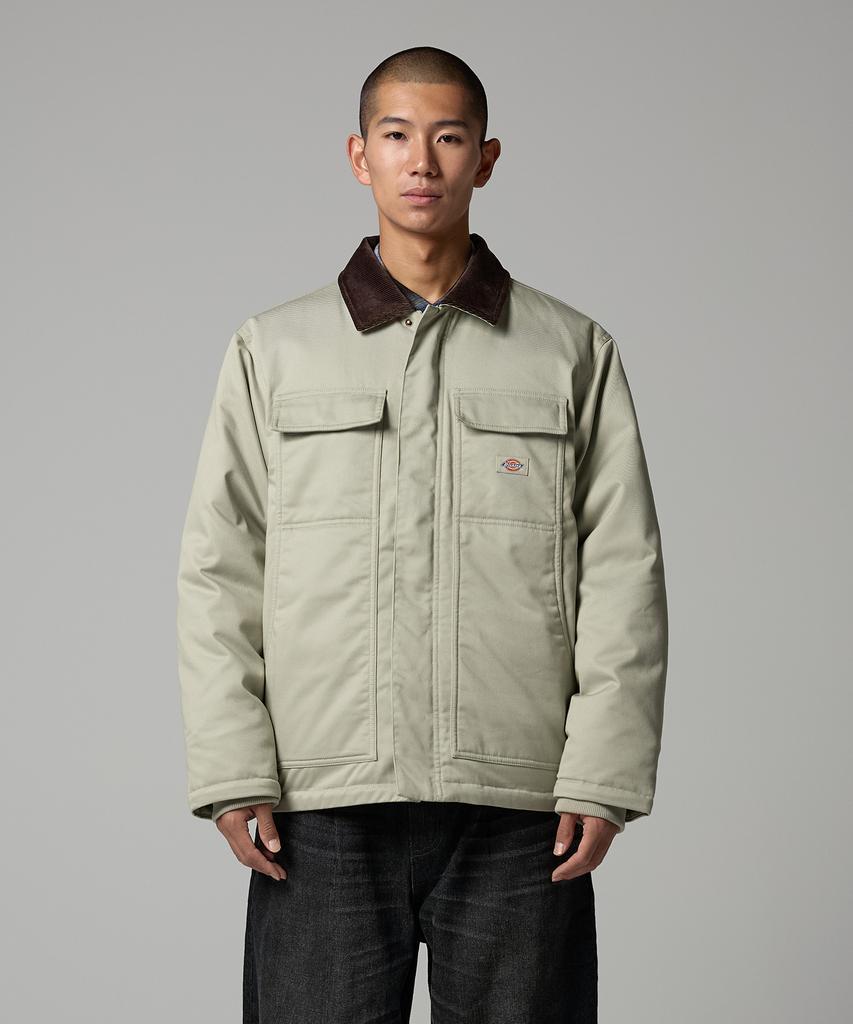 Dickies Eisenhower Corduroy Collar Padded Jacket Abbey Stone