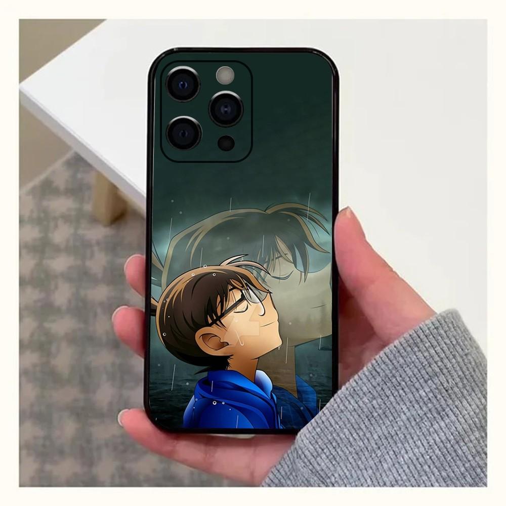 Detective C-Conan Anime Phone Case For Apple iPhone 15,14,13,12,11,Pro,X,XS,Max,XR,Plus,Mini Soft Black Cover