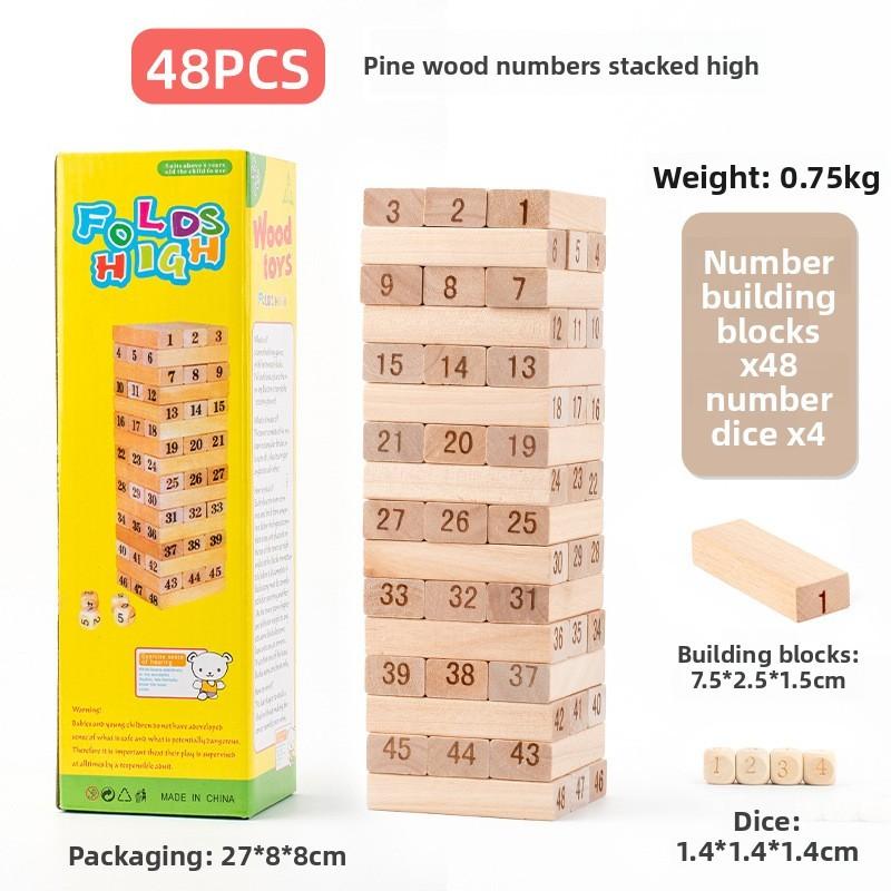 Childrens Wooden Stacking Blocks Set With Balance And Cognition For Family Play