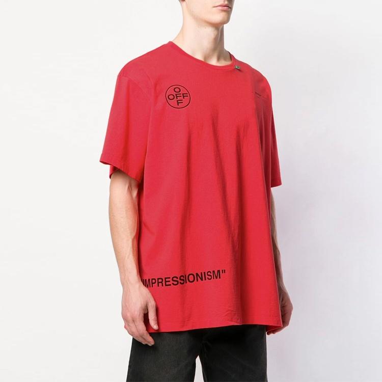 Off-White SS19 Crew Neck Street Style Plain Cotton Short Sleeves Men's OMAA038R191850152010