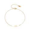 Trendy Korean Style Stainless Steel Cat Pendant Anklet - Summer Beach Accessory