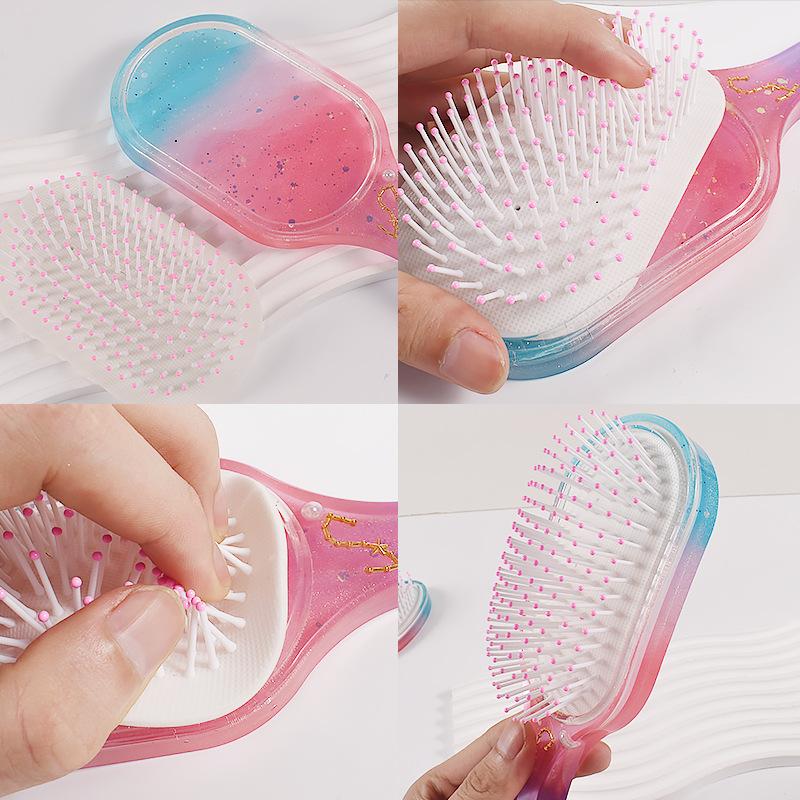Comb Airbag Silicone Hairbrush Molds Comb Casting Resin Brush Epoxy DIY Mold Flexible Resin Mirror Plastic