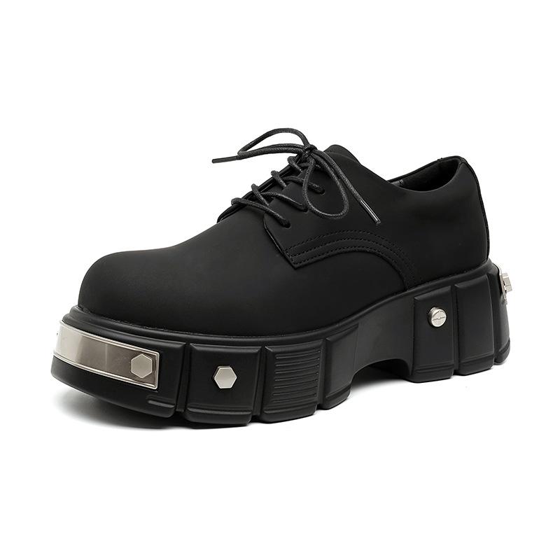 men luxury fashion stage nightclub original leather shoes platform oxfords shoe  designer sneakers young gentleman footwear