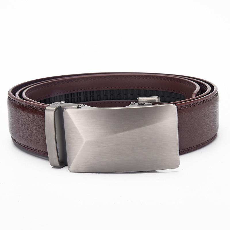 Men's Genuine Leather Automatic Buckle Belt - Casual, Fashionable, Versatile Business Trouser Accessory