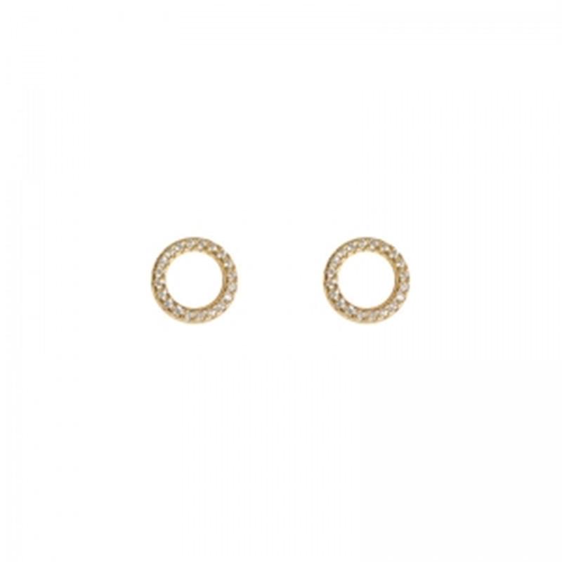 Cercei eleganți cu zirconiu în formă de cerc din Coreea de Sud – Design simplu, stilat și versatil