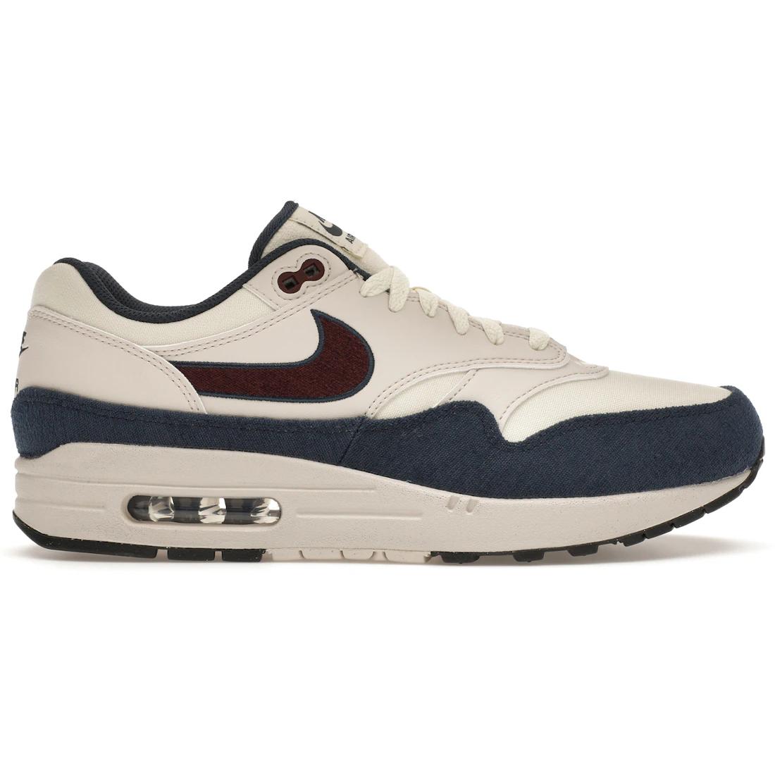 

Кроссовки Nike Air Max 1 Кокосовое молоко Бордовый краш Темно-синий(FN6952-103) 40.5