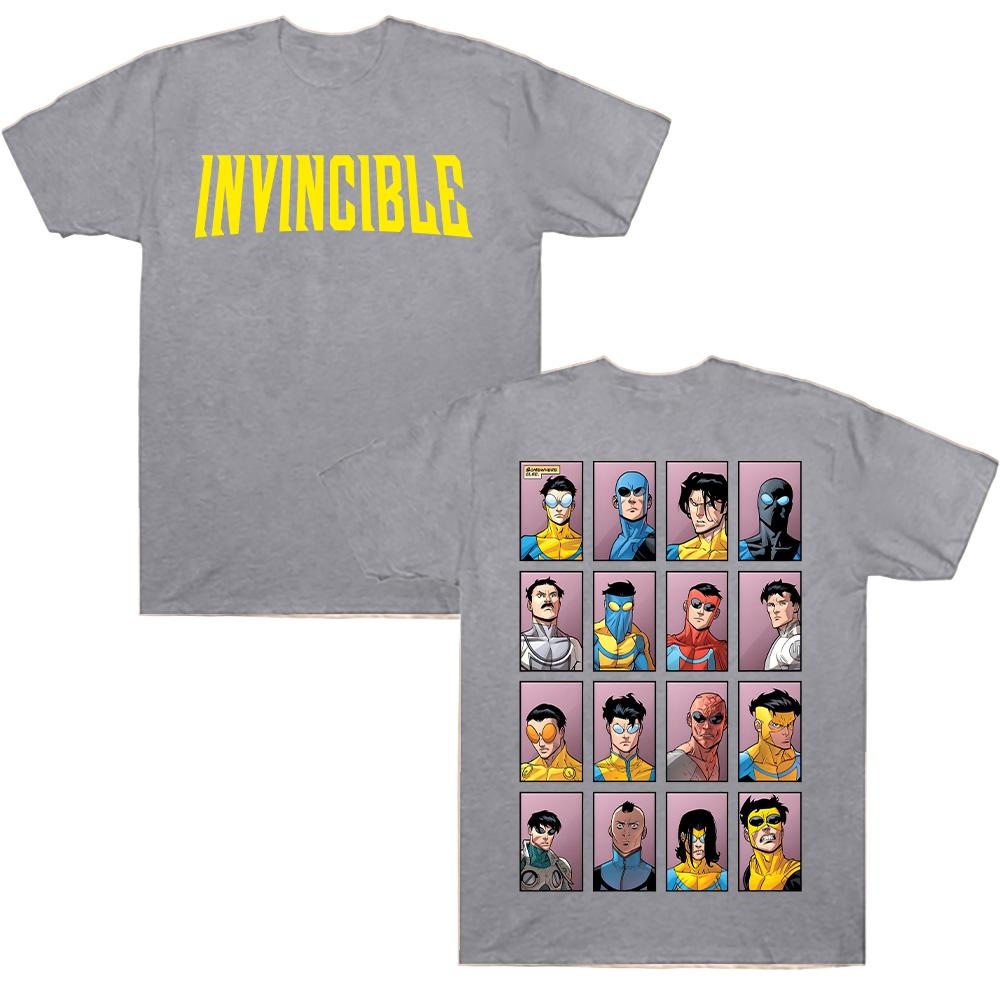 Invincible Mark Superhero Double Sided Printed T Shirts Men Women's Harajuku T-shirts 100%Cotton High Quality Short Sleeve Clothing summer clothes