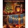 Camping String Lights, Retractable 32.8FT Rechargeable Fairy Light | Quick Storage RGB Flash Lamp Outdoor Waterproof, Portable Hanging Lantern for