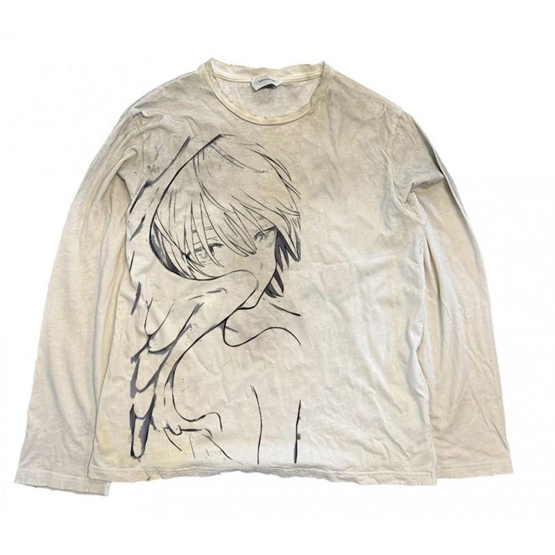 Unisex Vintage Streetwear Long Sleeve T-Shirt With 3D Digital Print Loose Fit Casual Tee Daily Wear
