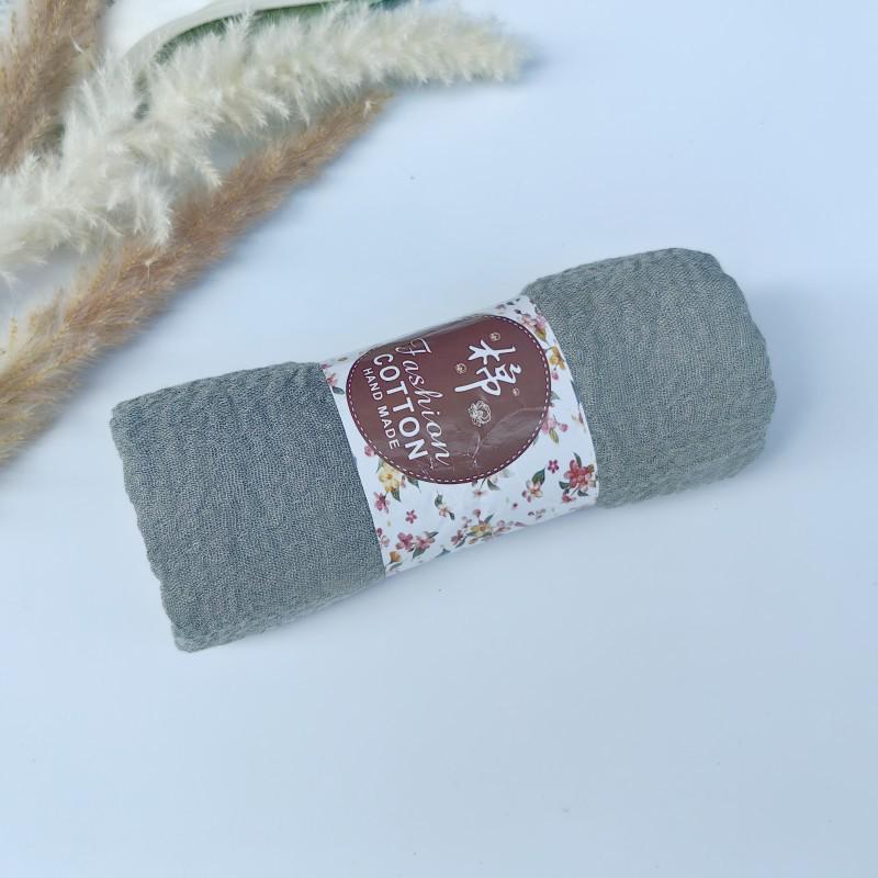 Silk Tassel Headscarf: Cross-border Crinkled Rayon Cotton Linen Scarf