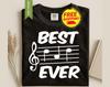 Mens Best Dad Ever Music Shirt, Comfort Colors® Musician Father Gift, Funny Papa Tee