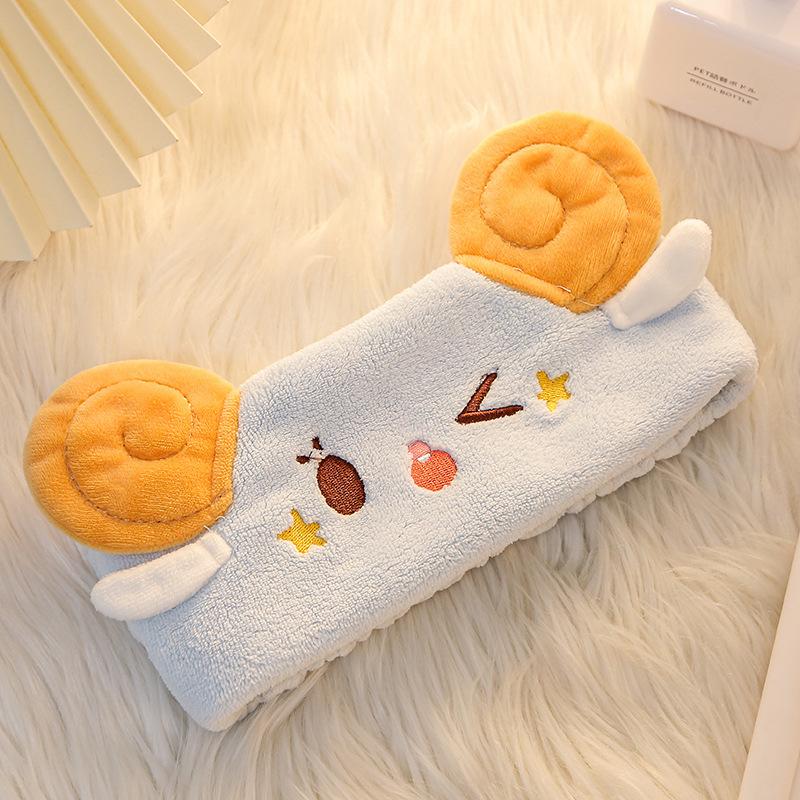 Cartoon Shepherd Star Ear Hair Tie, Face Wash Coral Velvet Headband, Makeup Remover, Hair Cover for Sale, Sprouting Accessories