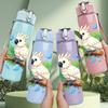 1PC Color Parrot Bird Tropical Print 750ml Color Plastic Sports Water Bottle Leakproof Flip Straw Lid Suitable for Sports Office Home Use