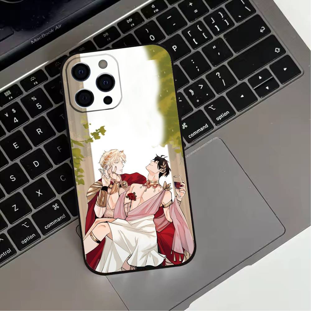 BL Manhwa R-roses And Champagne  Phone Case For iPhone 17,16,15,14,13,12,11 Plus,Pro Max,XS,Soft Silicone Black Cover