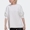 Adidas Long Sleeve Sport Pullover Sweatshirt Women Tops White HA8907