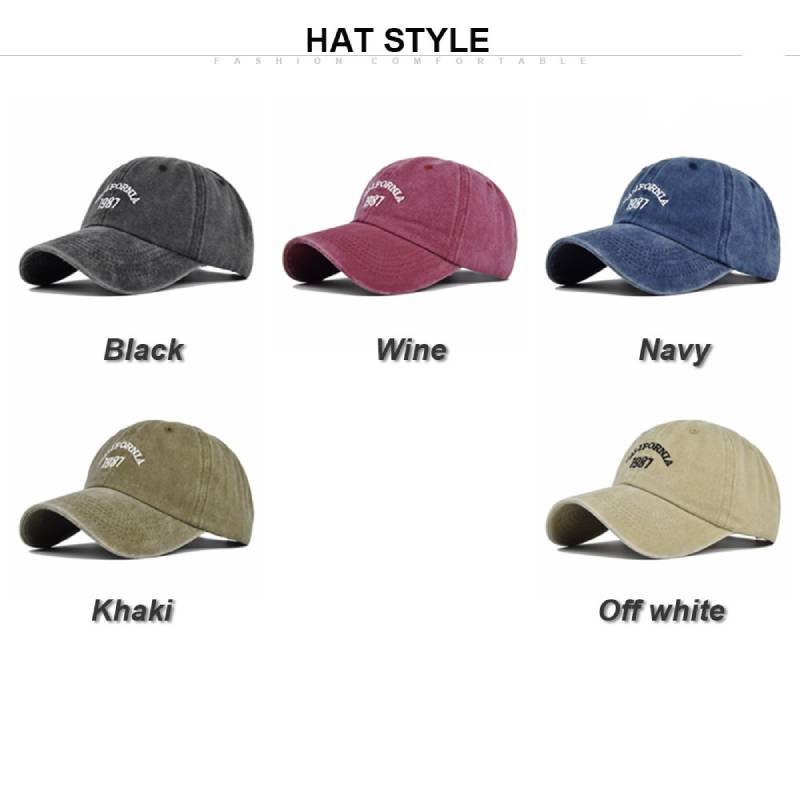 Baseball Vintage Cap Embroidered Cap Washed To Make Old Sun Hat Curved Hat Brim