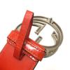 GUCCI 032 194 0979 GG logo Waist belts belt Leather Orange/SilverHardware