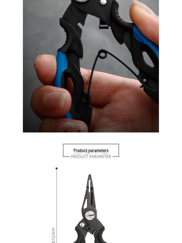 Compact Stainless Steel Multi-functional Fishing Pliers and Fish Gripper