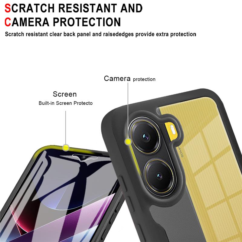 360 Full Body Screen Protector Transparent Case For Xiaomi Mi POCO X7 Pro / X6 Pro 5G Shockproof Phone Cover