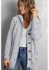European American Winter Women's Solid Knit Cardigan: Casual Versatile Single-Breasted Multi-Button Warm Jacket