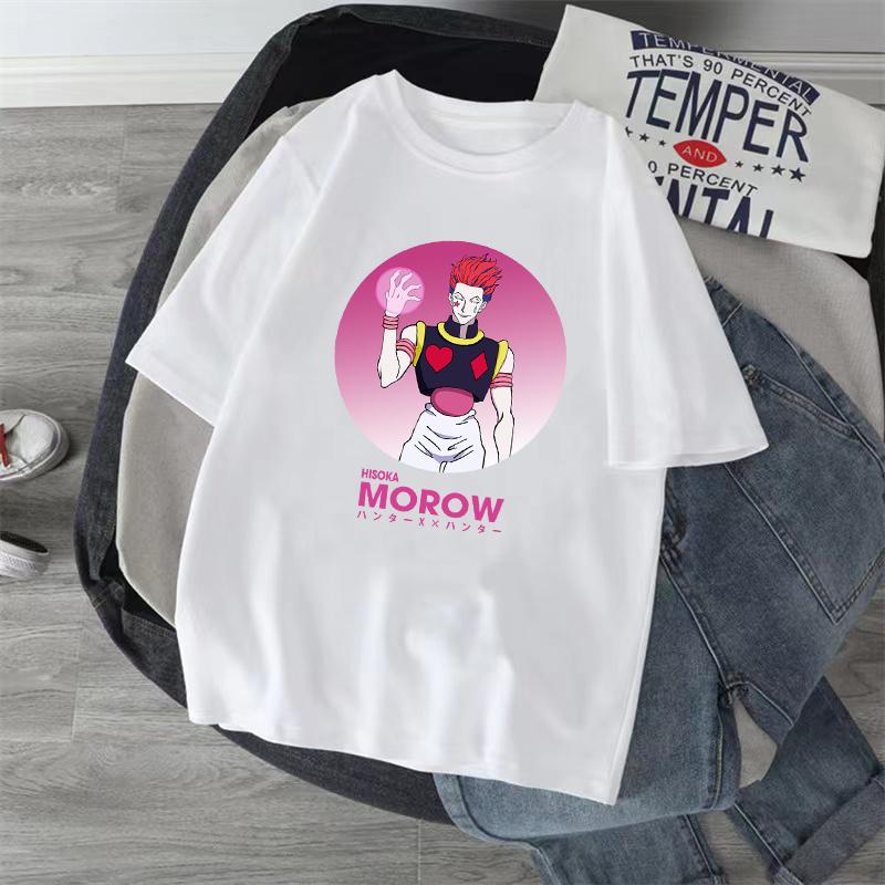 Anime Hunter X Hunter Tshirt Japan Unisexga Hisoka Killua Zoldyck Kawaii Funny T Shirts Kurapika Devil Eye Short Sleeve Tee Tops