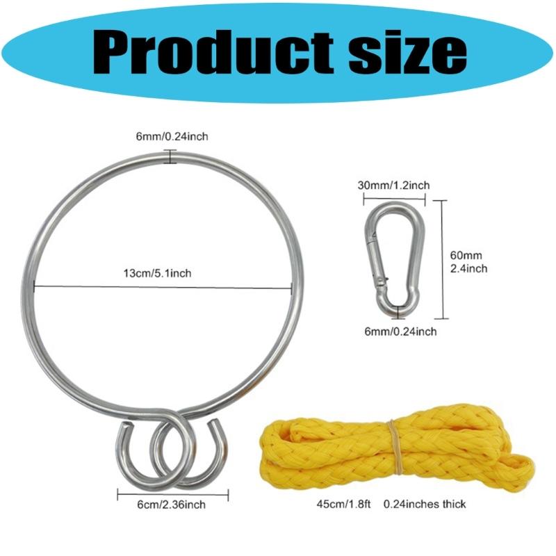 Stainless Steel Boat Sailing Anchors Rings Set Marine Anchors Retrieving System Rings Rope Marine Accessories Quick Install