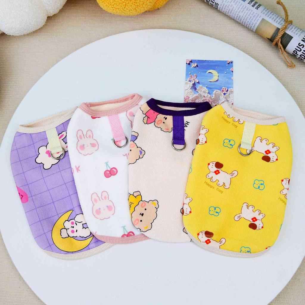 Dog Clothes Autumn Pet Teddy Bichon Small Dog Kitten Cat Traction Environmentally Friendly Warm Vest