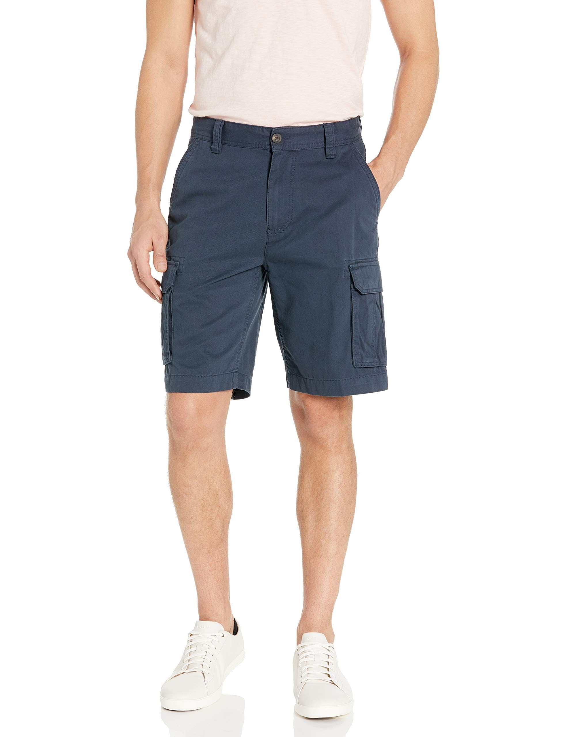 

Amazon Essentials Men s Classic Fit Cargo Shorts, Dark Navy, Size 40