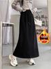 Women's High-Waist A-Line Pencil Skirt, Autumn/Winter 2025, Plush, Mid-Length Slit
