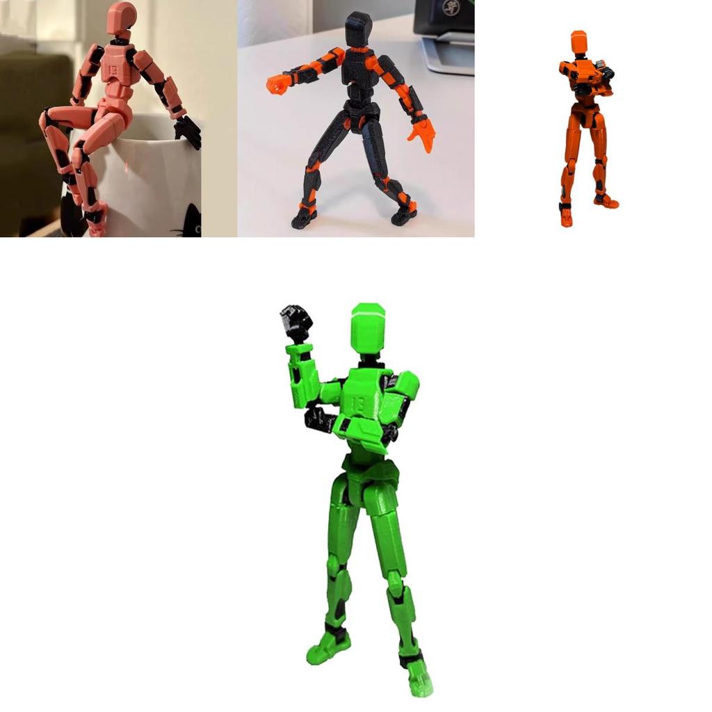 Plastic/plasticity Material Visual Interest Development Articulated Figure Diy Stress Relief Toy