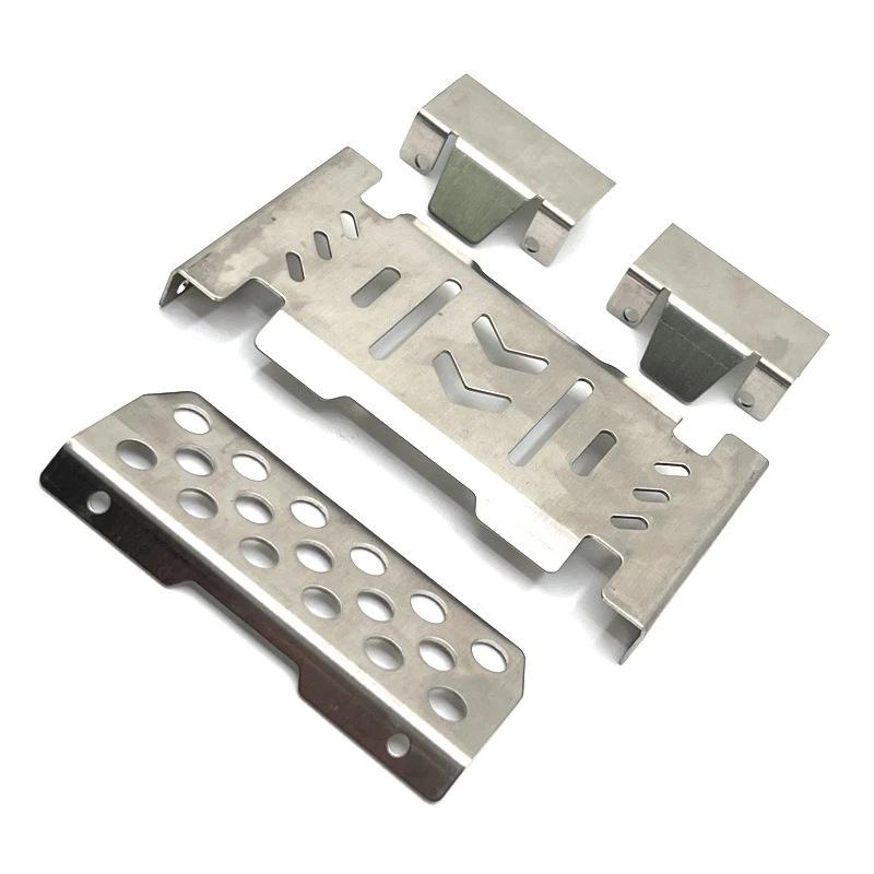Stainless Steel Metal Bumper Chassis Armor Protection Skid Plate for Wltoys 104006 104010 104020 104026 RC Car Upgrade Parts