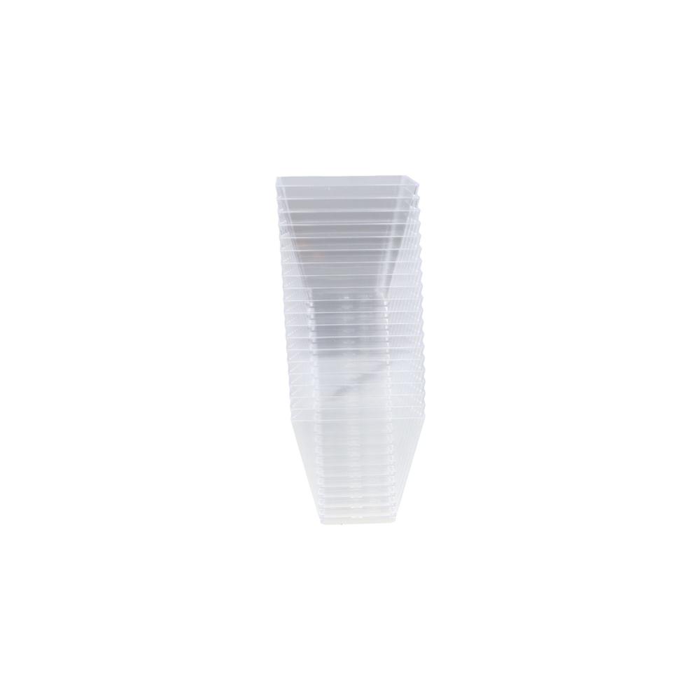 20pcs Square Cup Mouth Disposable Plastic Mousse Cups Ladder Appetizer Cup Dessert Cups  Pudding